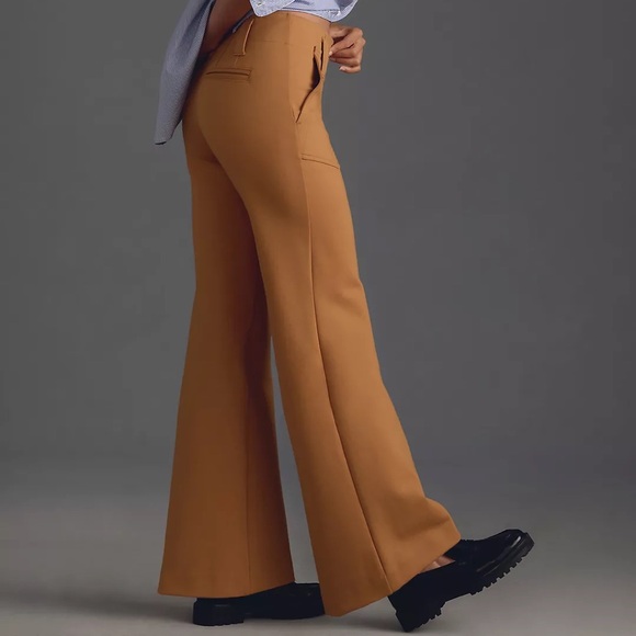 HP🎉 NWT Anthropologie The Naomi Ponte Wide-Leg Flare Pants by Maeve - Picture 7 of 10